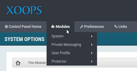 XOOPS Module Administration
